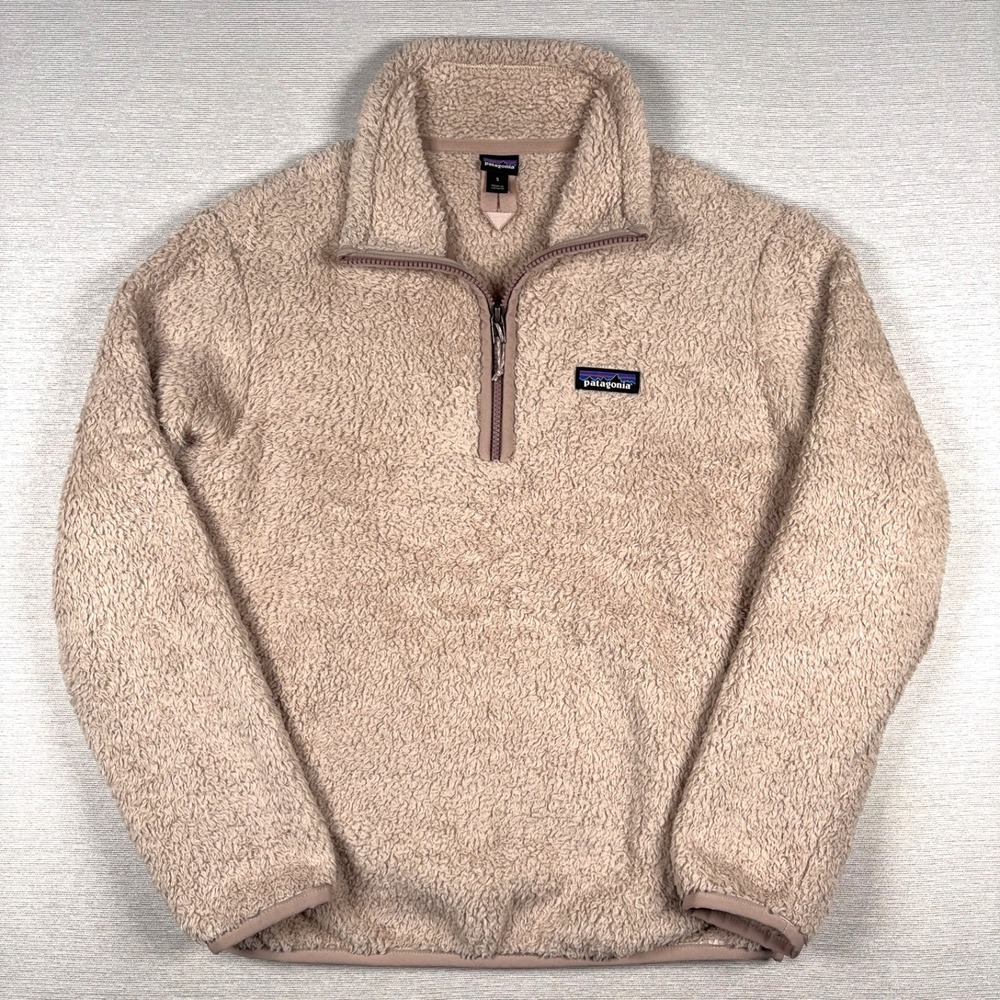 Patagonia Los Gatos 1/4 Zip Fleece Pullover Womens Size Small Shroom Taupe Poly